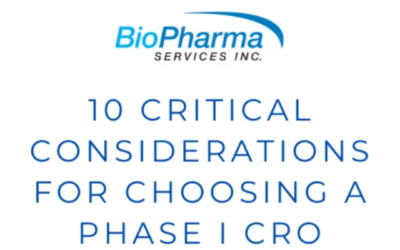 Choosing a Phase 1 Clinical Research Organization (CRO)